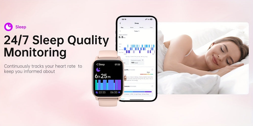 FAWEIO Smart Watch with Alexa & Wireless Calling – 1.8" HD Touchscreen Fitness Tracker, 100+ Sports Modes, Heart Rate SpO2 Sleep Monitor, Compatible with iPhone & Android for Women & Men