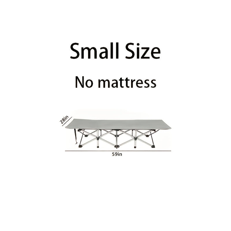 Velora Folding Camping Cot No Mattress for Adults – Double Layer Oxford Fabric, Heavy Duty 500/600/700 LBS, Portable Outdoor Bed with Carrying Case, Black & Gray