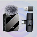 2-in-1 Wireless Lavalier Microphone USB-C with Intelligent Noise Cancellation, Omnidirectional Condenser Mic & Pom-Pom Windshield – Plug & Play Clip-On Lapel Mic for Live Streaming, Interviews, Vlogging & Content Creation on iPhone & Android