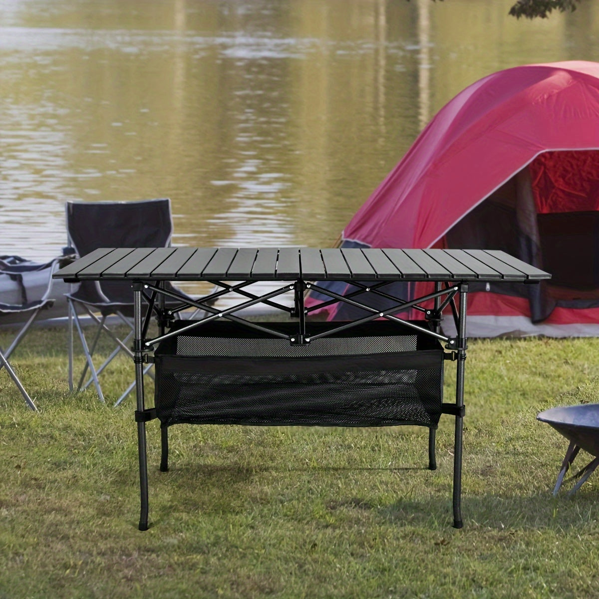 Folding Camping Table with Carry Bag – Lightweight Portable Outdoor Table 3 Sizes for Camping, Beach, Picnic, BBQ, Backyard, Boat & Travel, Easy Setup & Storage