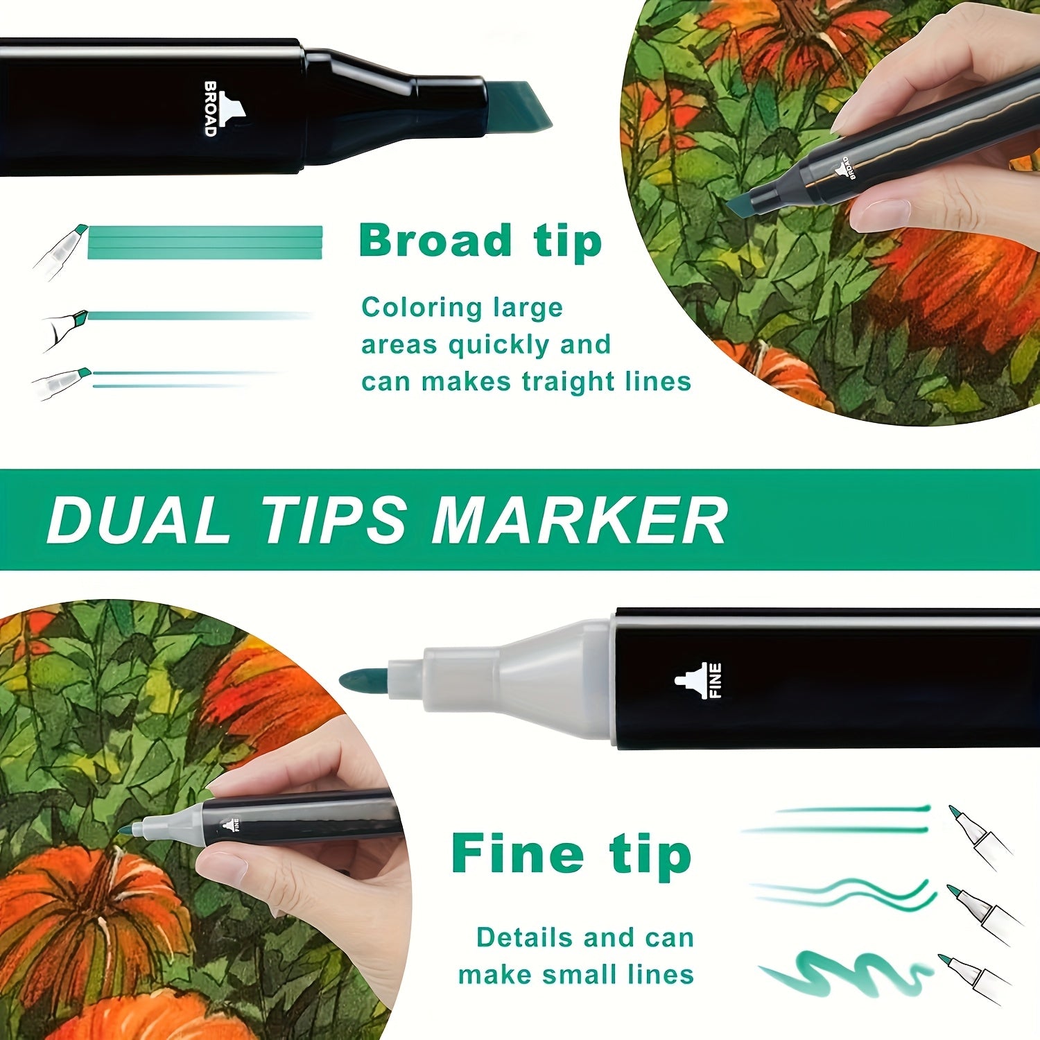 Dual Tip Art Markers Set 45 to 262 Colors with Stand Option – Blendable Alcohol Brush and Fine Tip Markers for Adult Coloring Drawing Sketching Illustration Manga and Painting – Beginner to Professional Artist Supplies