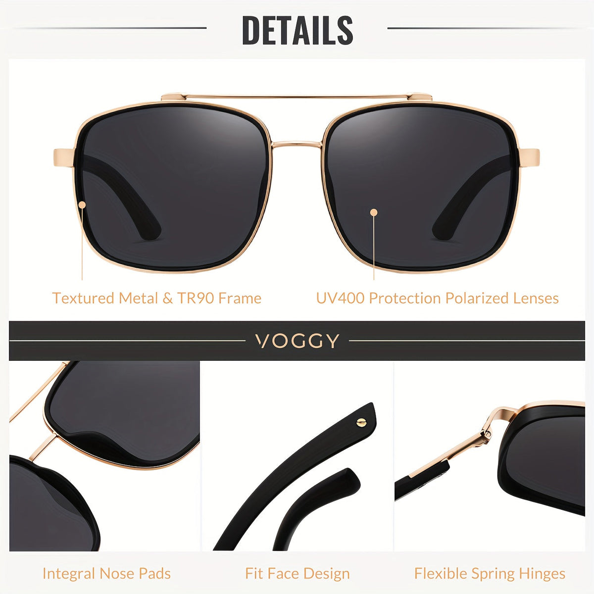 Retro Pilot Polarized Sunglasses Unisex – Metal TR90 Frame UV400 Protection Aviator Style for Driving Fishing Hiking Outdoor, 5 Colors