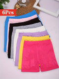Girls Bike Shorts 6-Pack Soft Modal Cartwheel Shorts for Toddlers Kids – Under Dress Dance Biker Shorts Multicolor for Outdoor Play Ages 2-10
