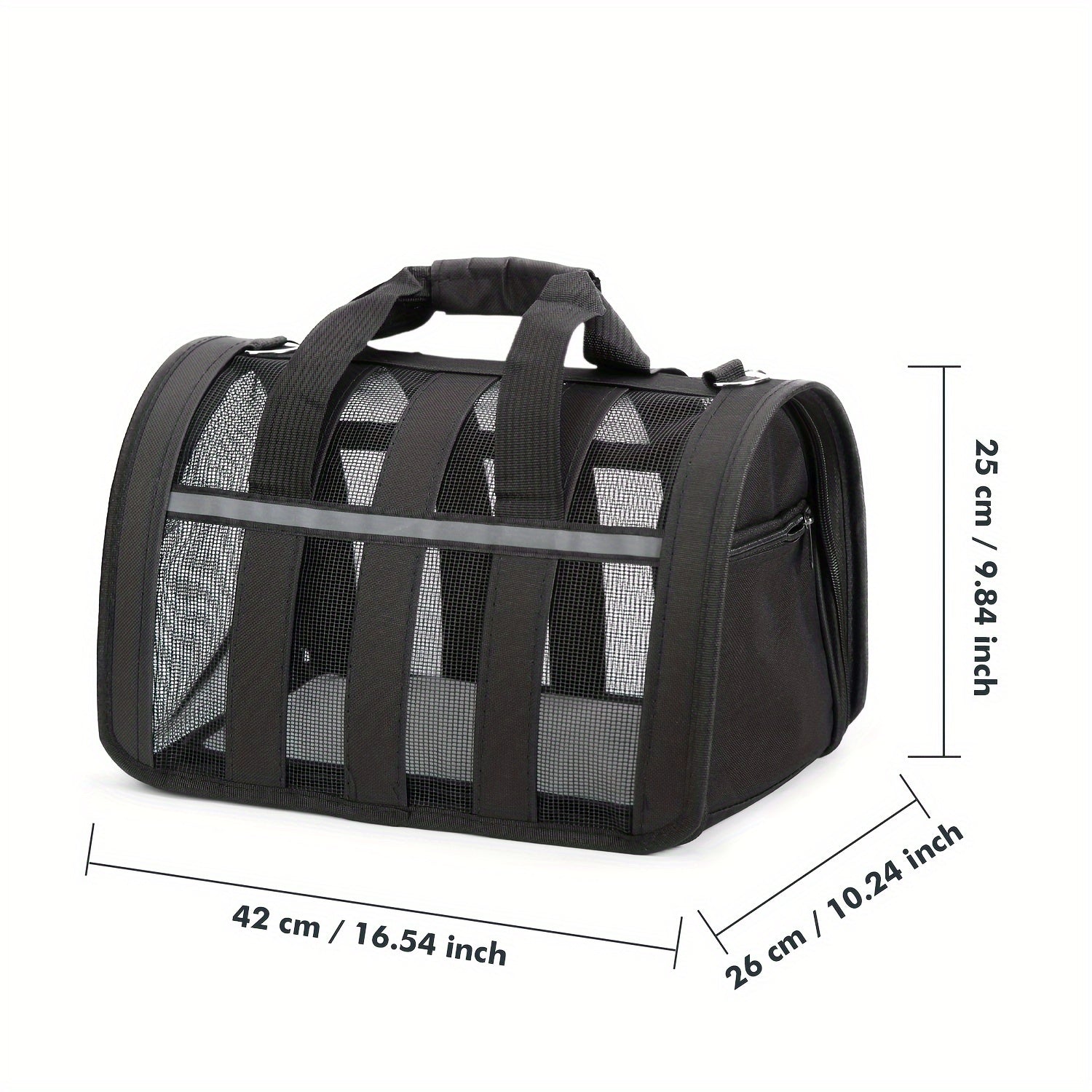 Foldable Soft Pet Carrier Bag – Breathable Mesh Travel Bag for Cats & Dogs, 6 Colors, S/M/L Sizes, Portable with Zipper Closure