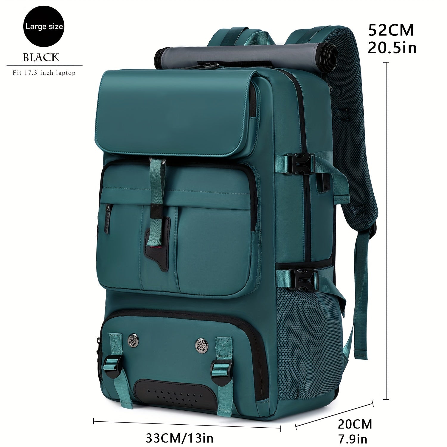 Large Laptop Backpack with Shoe Compartment – Multi-Functional Travel Backpack for Men & Women, Business, College & Carry-On Bag with USB Charging Port, Waterproof, Fits 15.6" Laptop
