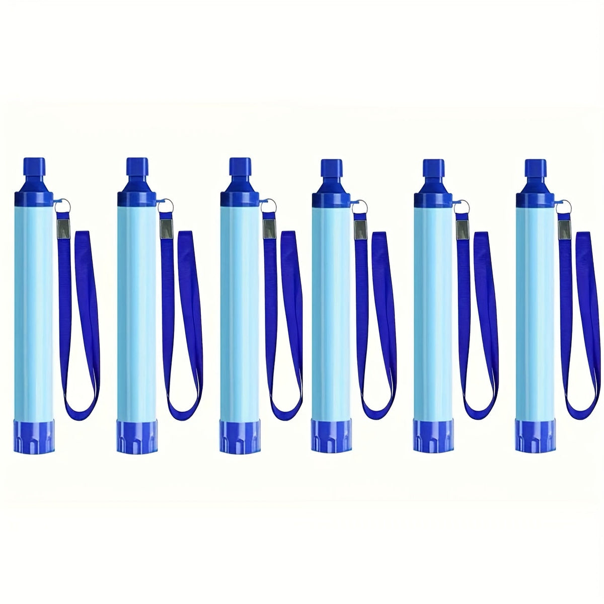 Water Filter Straw Kit with Lanyard & Extension Tube – ABS Portable Purifier Straw Removes Bacteria & Protozoa for Camping Hiking Backpacking Travel Emergency Survival Preparedness, 1 2 4 6 Pack