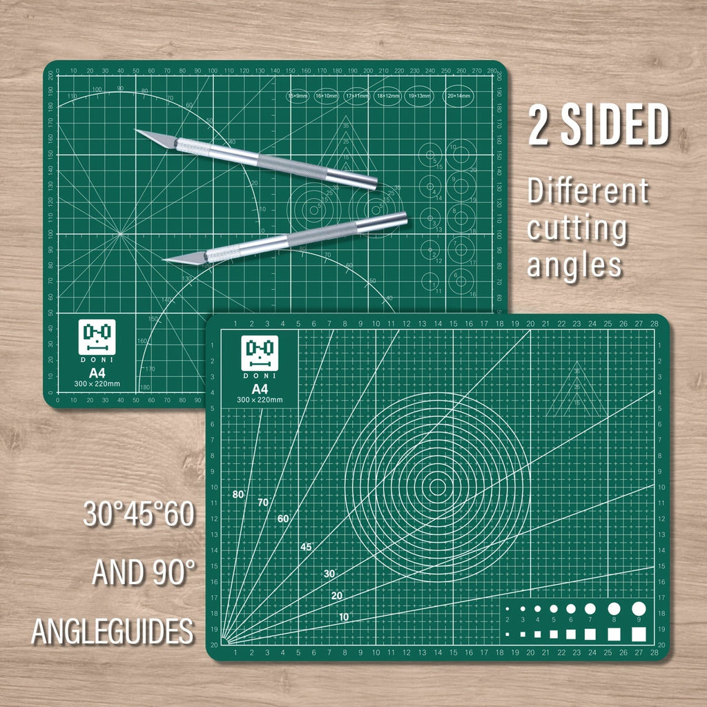 65-Piece Exacto Knife Craft Cutting Kit with A4 Self-Healing Cutting Mat – Precision Stencil Knife, Replacement Blades & Rulers for Paper Modelling DIY Scrapbooking Art Card Making