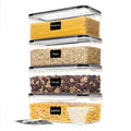 Airtight Food Storage Containers with Lids 4-Pack 108.2oz, BPA-Free Plastic Spaghetti Pasta Container Set, 4-Side Locking Lid Pantry Organizer for Dry Food Flour Cereal Kitchen Storage