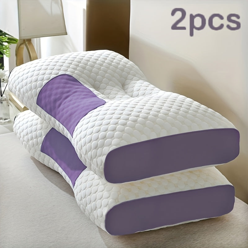 Bed Pillows 2-Pack Ultra-Soft Neck Support Pillow Inserts with Removable Machine-Washable Covers – Breathable All-Season Deep Sleep Bedroom Comfort, 7 Colors, Perfect Housewarming Gift
