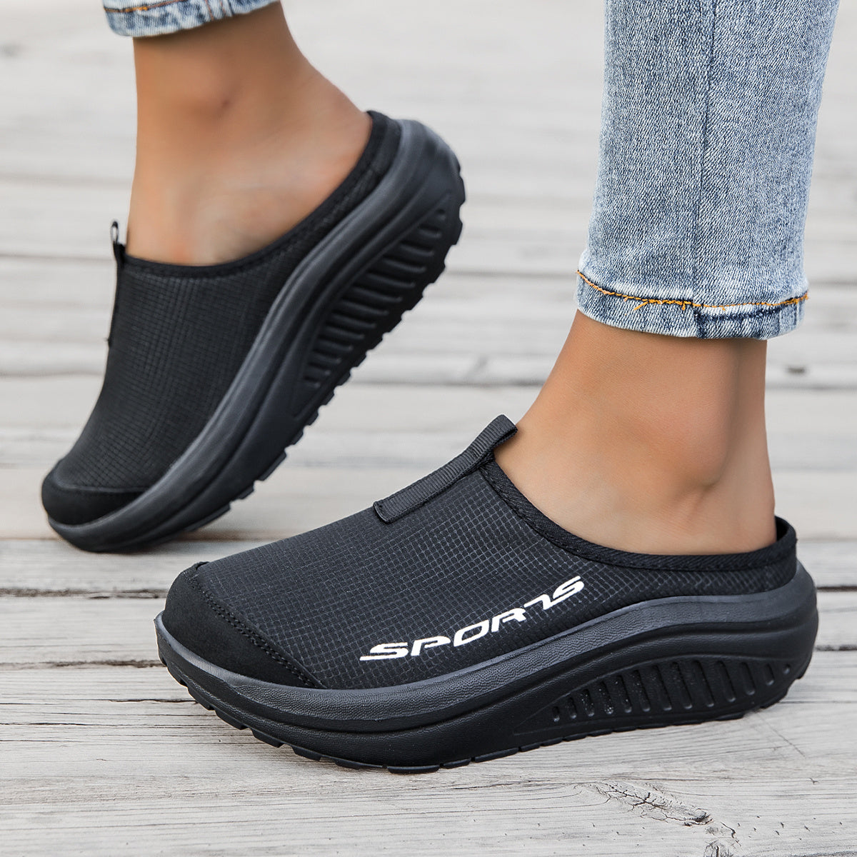 Women's Breathable Mesh Slippers Thickened Shock-Absorbing Sole Lightweight Anti-Slip Indoor Outdoor Casual Shoes Four-Season Comfortable Stylish Footwear White Black Apricot US Size 6-11