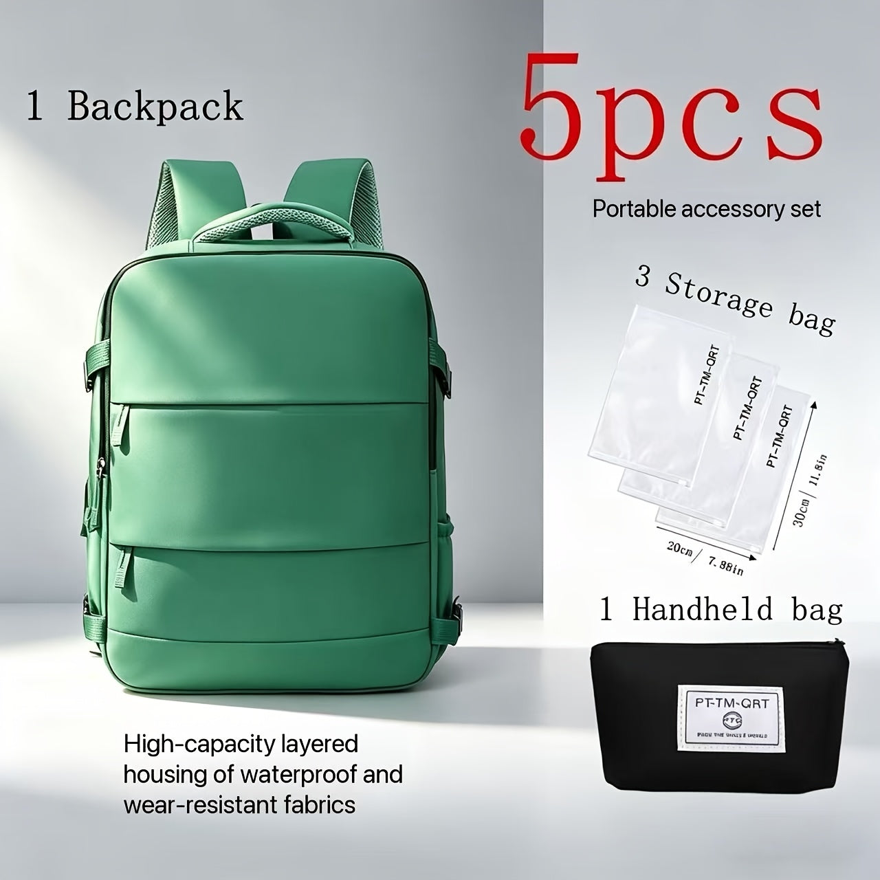 Large Capacity Travel Backpack with Shoe Compartment 180° Opening – Multi-Pocket Unisex School & Business Bag in Light Blue Pink Grey Blue White for Men & Women