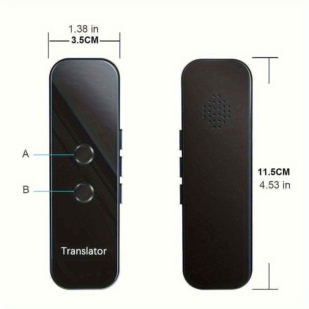 Portable Language Translator Device – Two-Way Instant Voice Translation 137 Languages, APP-Connected High Accuracy Translator for Travel Business Learning, Headphone Compatible