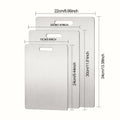 Stainless Steel Cutting Board Set of 3 Premium BPA-Free Rust-Resistant Easy to Clean Space-Saving Kitchen Chopping Boards for Meat Vegetables Fruit Food Prep