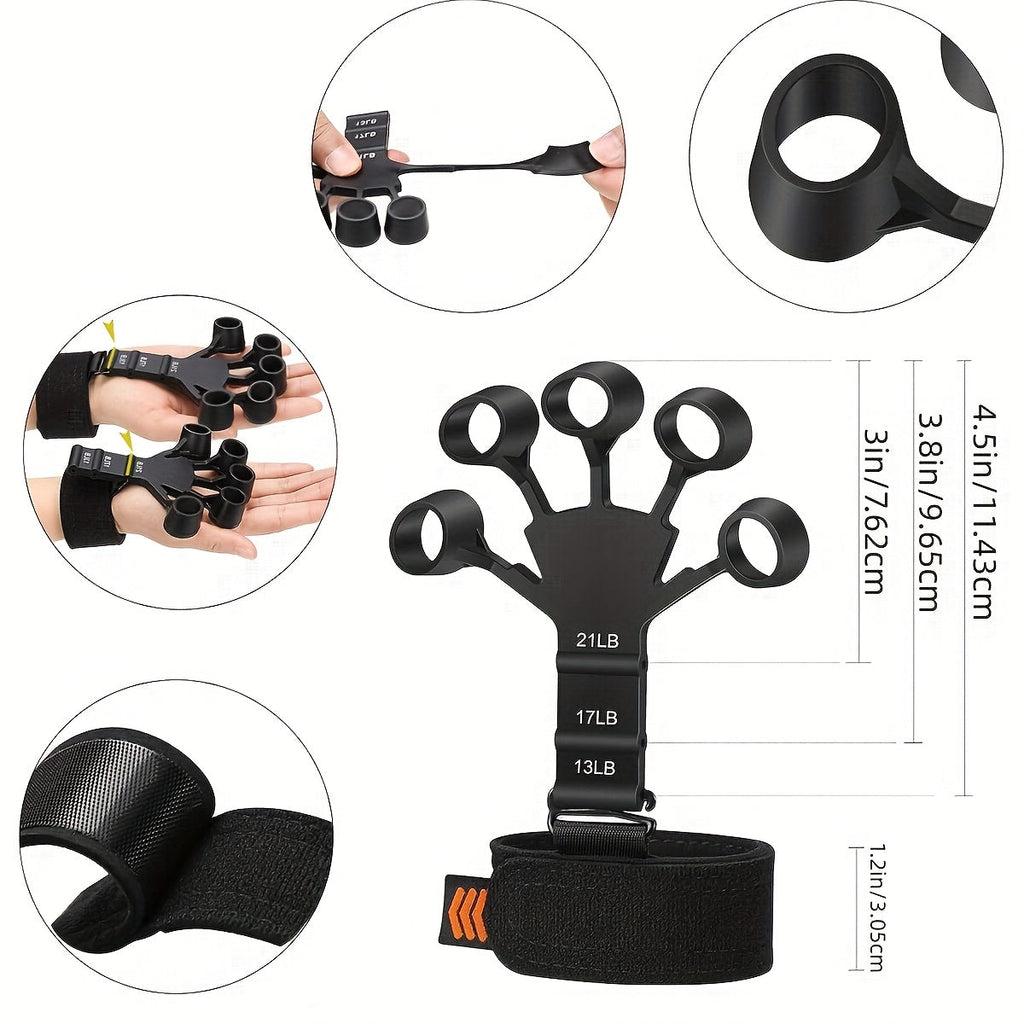 6-Piece Grip Strength Trainer Set Adjustable Hand Gripper 10-130lbs Auto Rep Counter – Finger Exerciser Dual Forearm Workout Rings Finger Stretcher Hand Strengthener Men Women