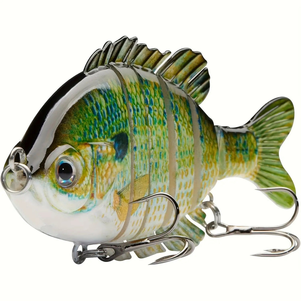 Multi-Joint Swimbait Fishing Lures 4-Pack – Realistic Hard Topwater Perch Bait 3.5" / 0.85oz with Treble Hooks, Lifelike Bluegill & Panfish Lures for Freshwater & Saltwater Bass Fishing