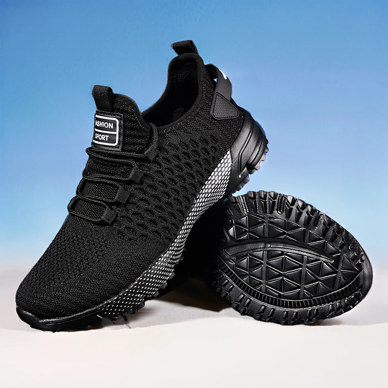 Men's Thick-Soled Non-Slip Sneakers – Lightweight Lace-Up Casual Walking Shoes for Hiking, Outdoor & Daily Wear, Comfortable Low-Top Athletic Sneakers for Men, Spring Autumn Trail Running Shoes