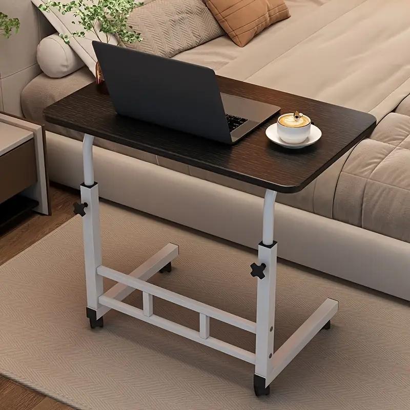 Mobile Lift Table Adjustable Height Rolling Laptop Desk with Wheels Bedside Sofa Side Table for Bedroom Home Office Dorm
