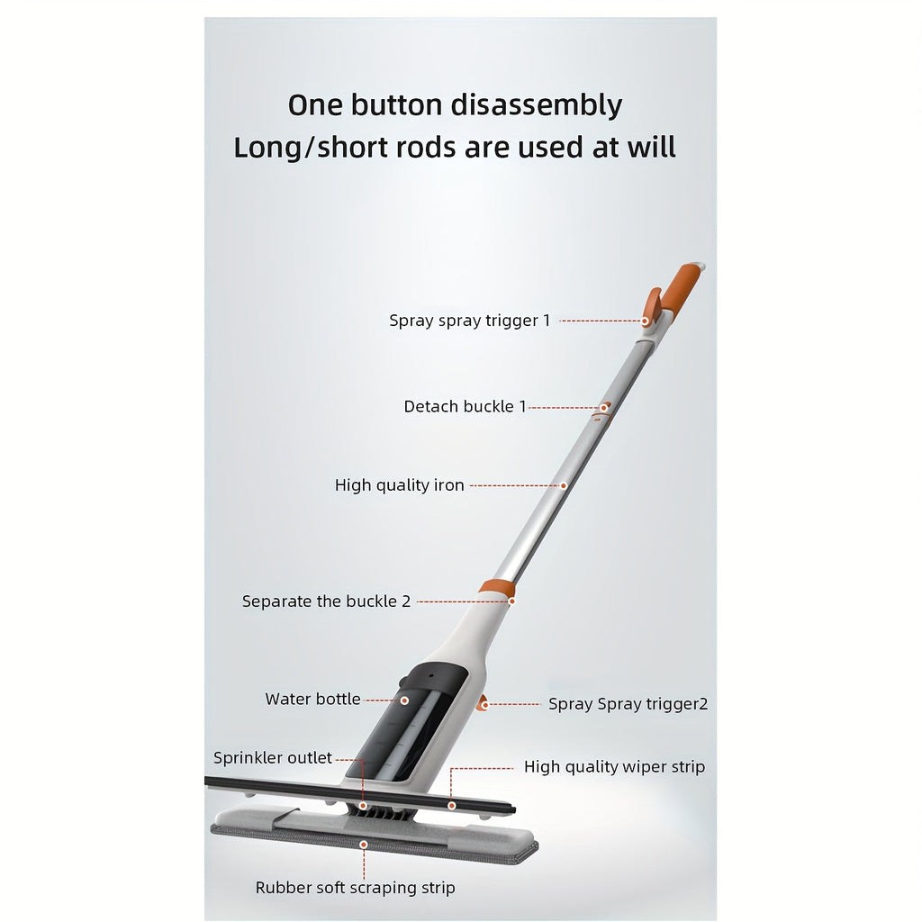 3-in-1 Glass Cleaning Kit with Durable Metal Pole Squeegee and Scraper for High Windows Shower Doors Car Windshields – Streak-Free Home Cleaning Tool
