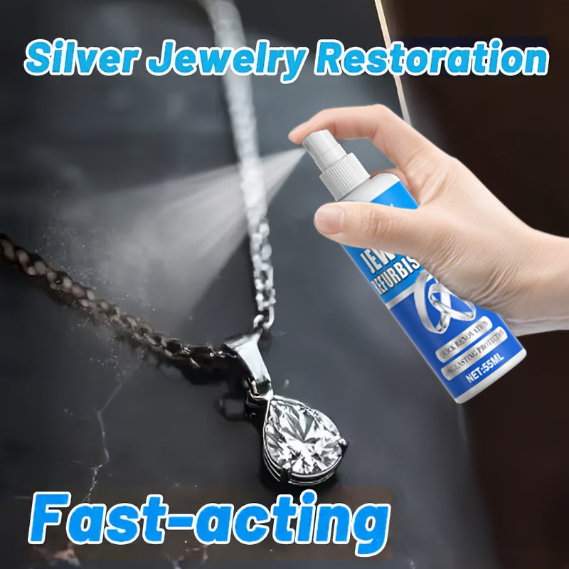 Jewelry Polish and Oxidation Remover 1.86oz with Sponge Applicator – Restores Luster on Gold Silver Bracelets Necklaces Rings Chains – Surfactant-Free Tarnish Remover Metal Brightening Cleaner for Home Use