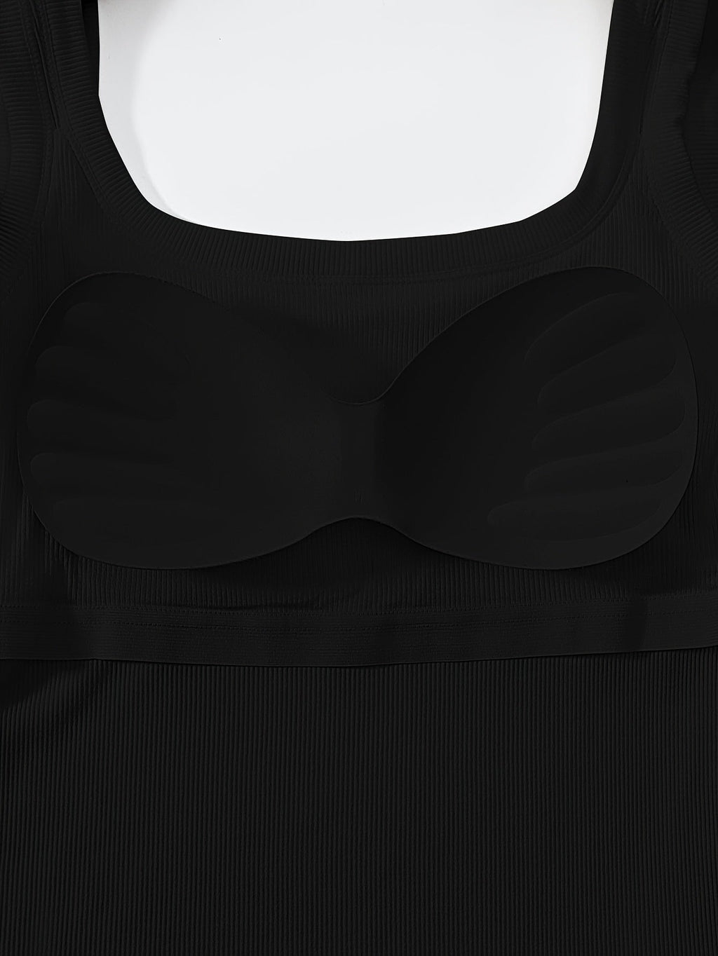 Women's Scoop Neck Tank Top with Removable Chest Padding – Slim Fit Padded Bra Sleeveless Summer Casual Top 8 Colors XS-XL
