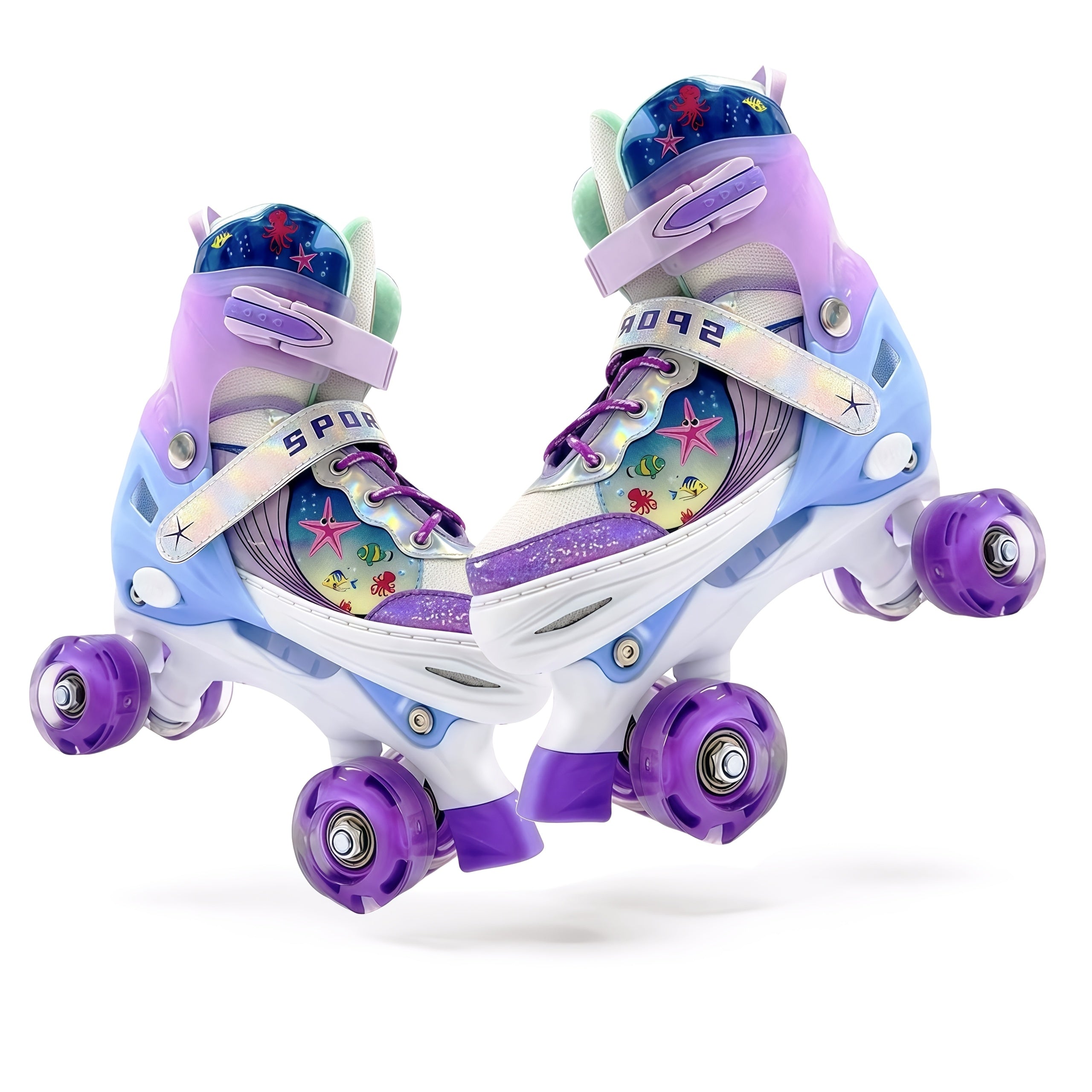 Adjustable Kids Roller Skates with Light-Up Wheels – Fun LED Rollerskates for Boys & Girls Ages 4–12, Youth & Toddler Sizes S/M/L, 9 Colors