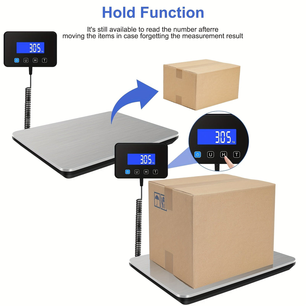 Digital Shipping Scale 440 lbs High Precision 0.5oz Accuracy for Postal Mail Packages Small Business Warehouse Home Office Etsy eBay Amazon Sellers Includes Batteries Charging Cable