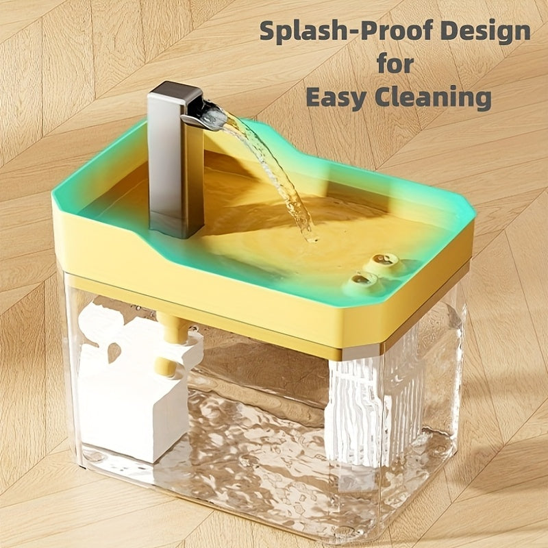 Ultra-Quiet USB Pet Water Fountain Automatic Circulating Fresh Water for Cats & Dogs – 4-Stage Filtration, Visible Water Level Window, No Battery Needed, Home & Travel Ready