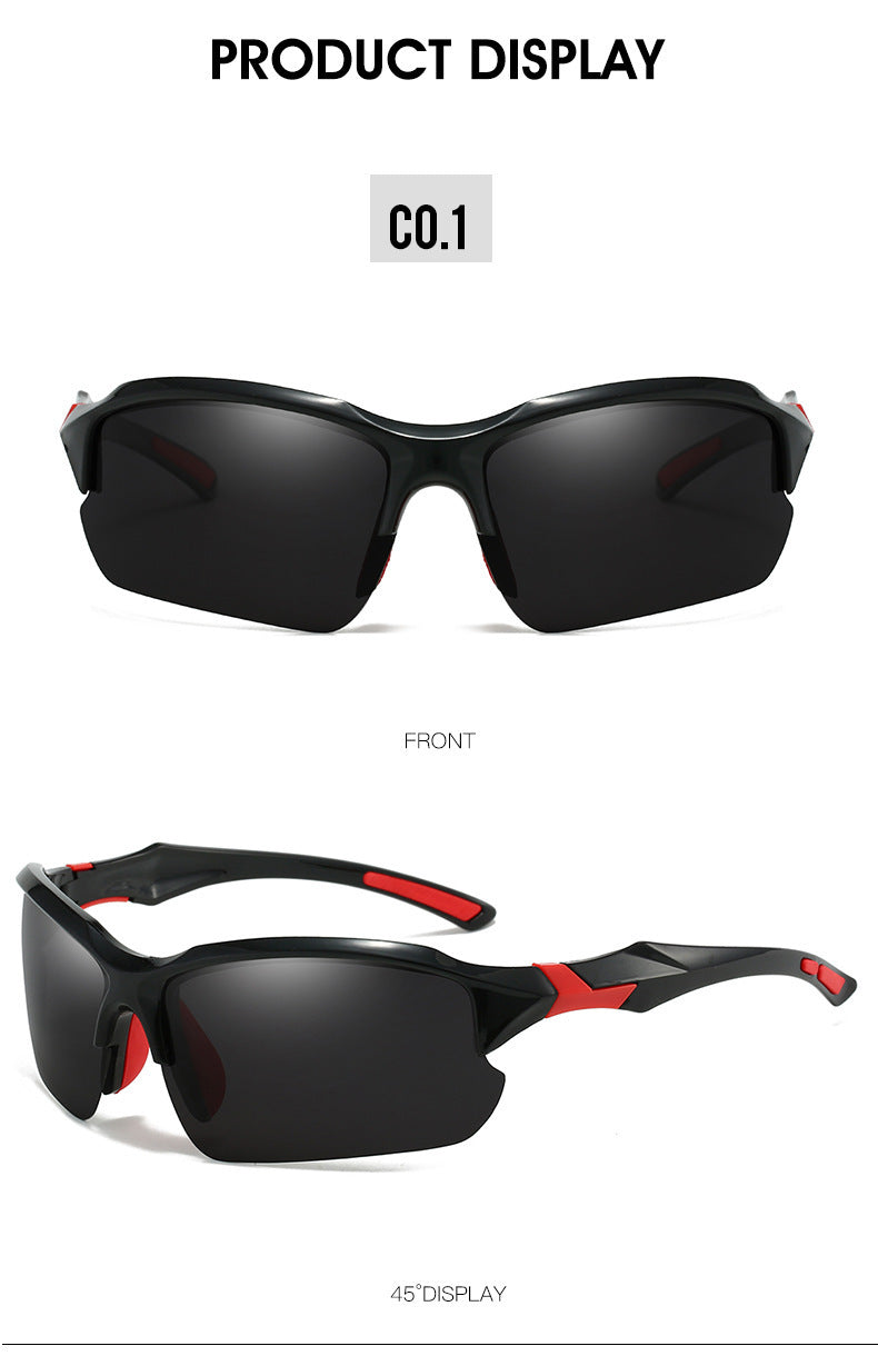 3-Pack Sports Sunglasses UV400 Half Frame for Men & Women – Lightweight Polarized Goggles for Running, Fishing, Skiing, Driving & Outdoor Activities, Sun Protection Eyewear Set