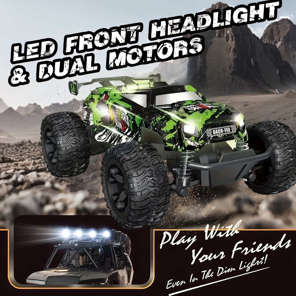 2.4GHz Alloy Body RC Off-Road Car for Kids Ages 3+ – All-Terrain 4WD Remote Control Truck with Rechargeable Battery, Durable Metal Construction, Best Birthday Easter Christmas Gift for Boys