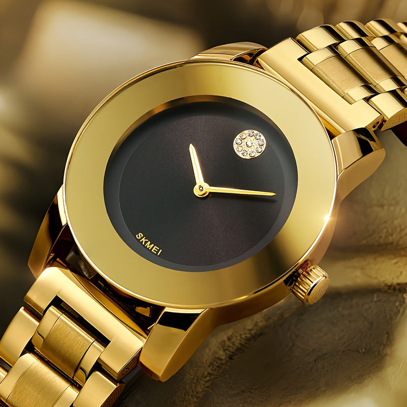 Women's Quartz Watch Round Dial Elegant Analog Wristwatch for Ladies – Party, Daily Wear & Birthday Gift, 6 Colors Available