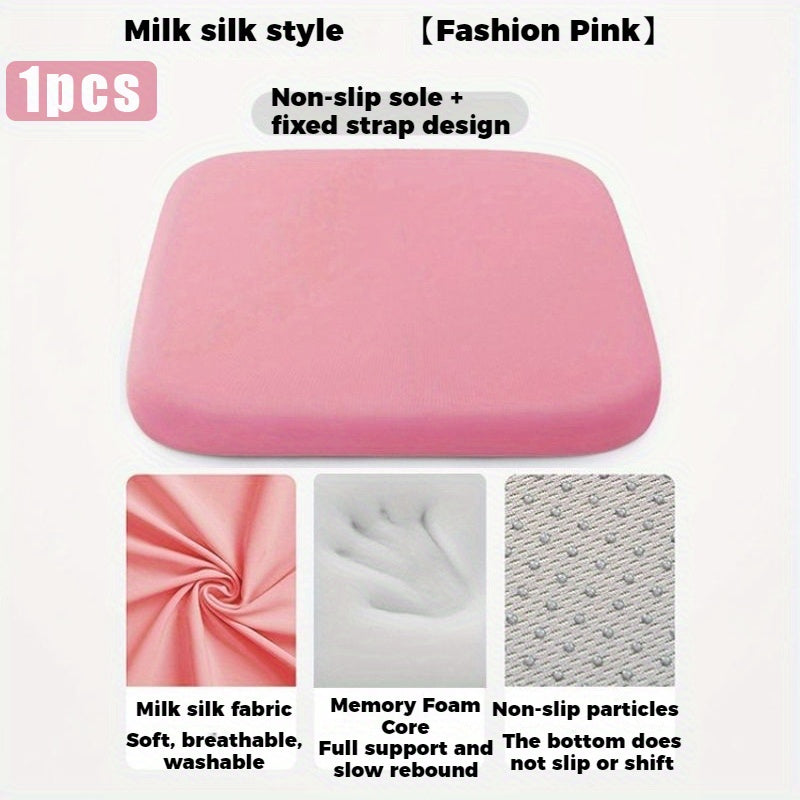 1.5-Inch Memory Foam Seat Cushion with Washable Cover – Non-Slip Grip, Pressure Relief & Posture Support for Office Chair, School Desk, Truck & Wheelchair