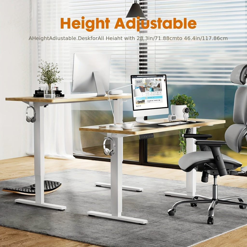 Electric Standing Desk Height Adjustable 40 48 55 63 Inch – Sit Stand Up Desk with Memory Controller & Anti-Collision, Ergonomic Home Office Gaming Workstation, 5 Colors
