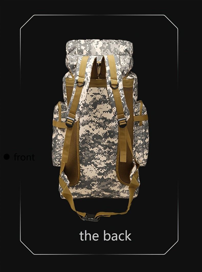 Tactical Backpack & Chest Pack 2-Piece Set - 80L 3-Day Assault Pack for Men, Polyester Molle Military Backpack for Hiking, Camping, Hunting, Travel & Outdoor Sports