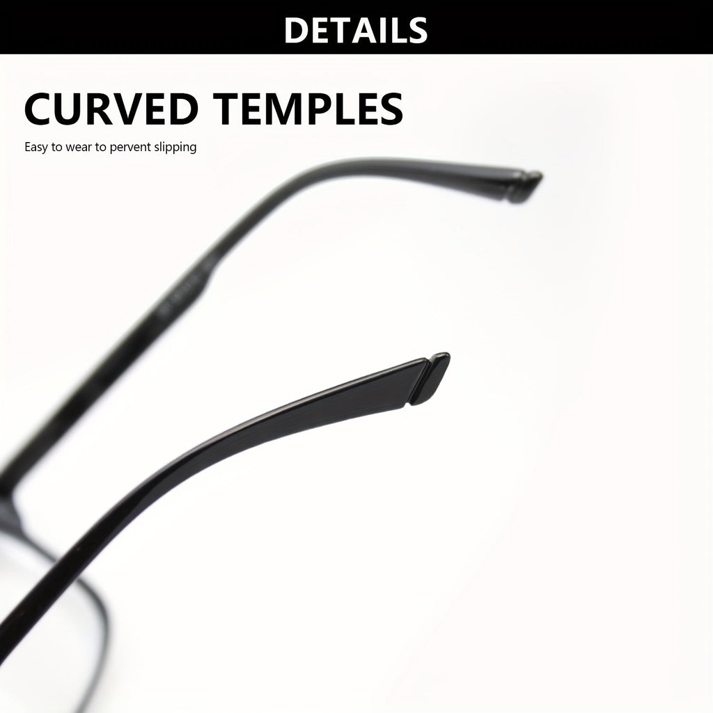 Reading Glasses Rectangle Frame with Spring Hinges – Lightweight PC Lens, +1.0 to +3.5 Magnification, Unisex Eyewear for Men & Women – Ideal for Computer, Reading & Everyday Wear