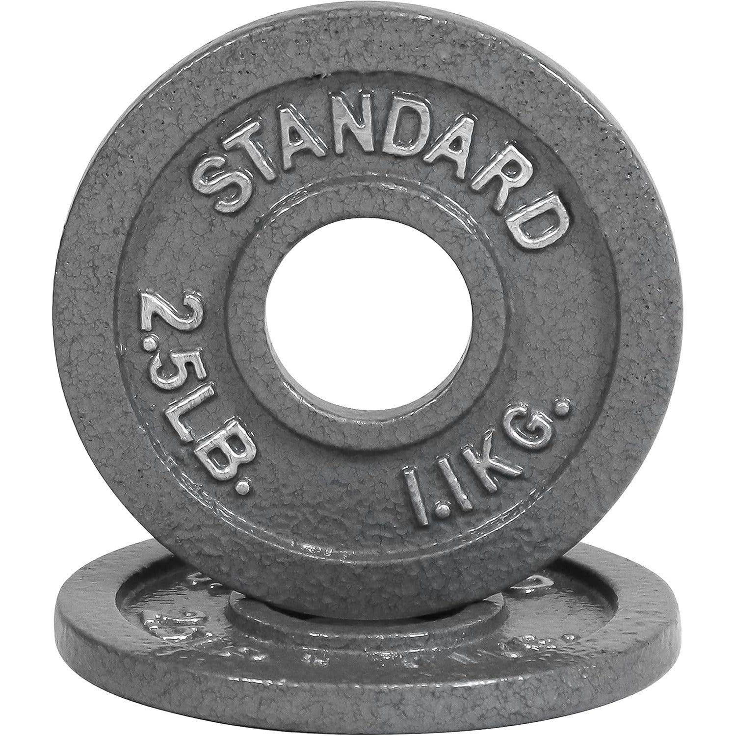 Cast Iron Weight Plates 2-Inch Solid Baked Enamel Finish for Strength Training Weightlifting Bodybuilding Powerlifting Home Gym Barbell 2.5 5 10 25 35 45 100LB