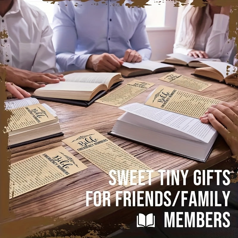 Inspirational Bible Verse Bookmarks 50 Pack – Brown Paper Scripture Bookmarks for Church Sunday School Vacation Bible School, Religious Gifts Christian Stocking Stuffers