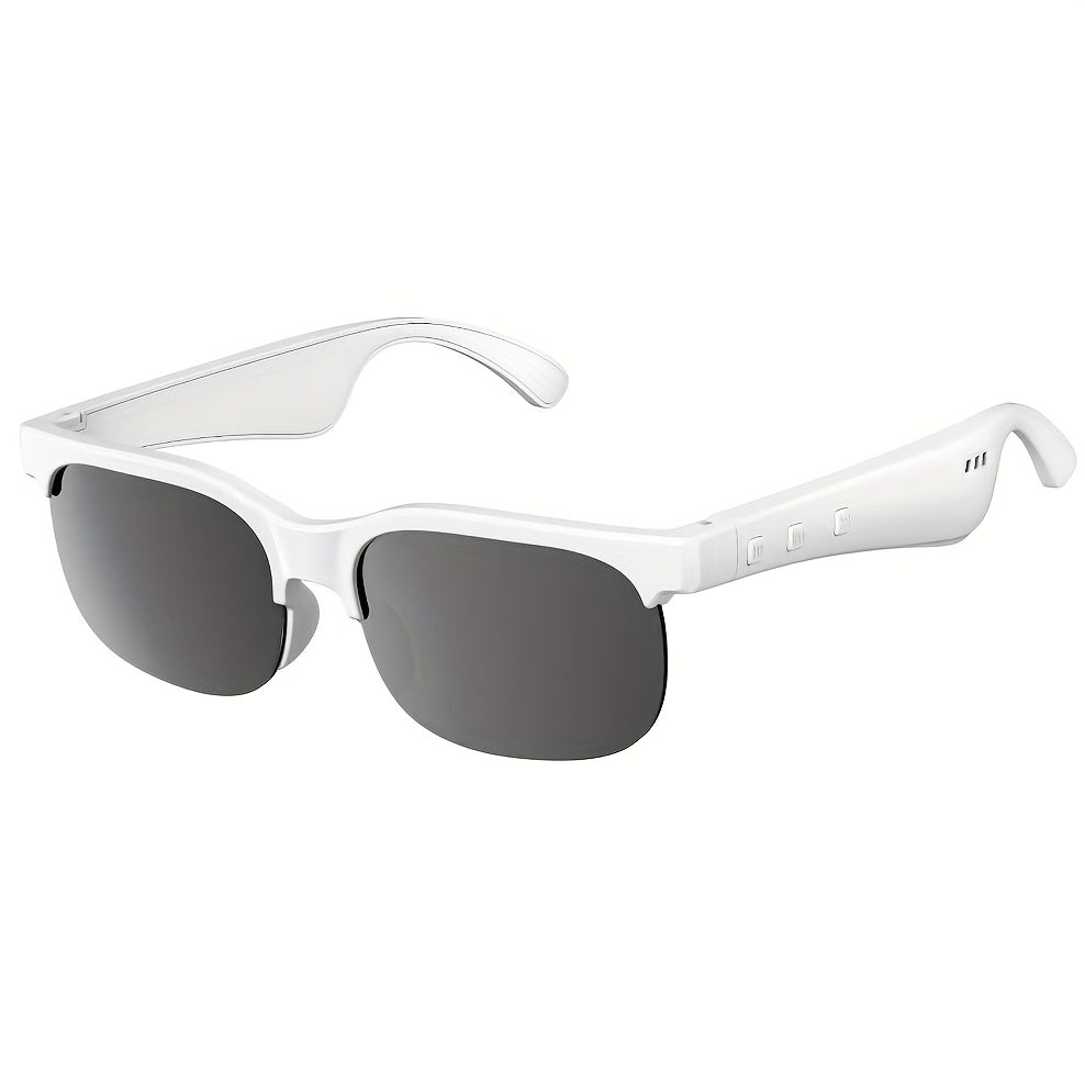 Smart Glasses with Built-In Bluetooth Wireless Earbuds – Stereo Sound, Hands-Free Calls, Glare-Resistant Lenses, Stylish Audio Sunglasses for Music, Driving, Sports & Outdoor Activities, Gift for Couples