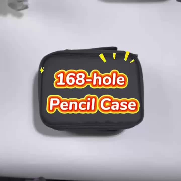 168-Slot Colored Pencil Case Large Art Organizer with 7 Detachable Layers – Polyester, Zipper Pockets, Holds Markers & Pens, Artist Gift for Students & Adults