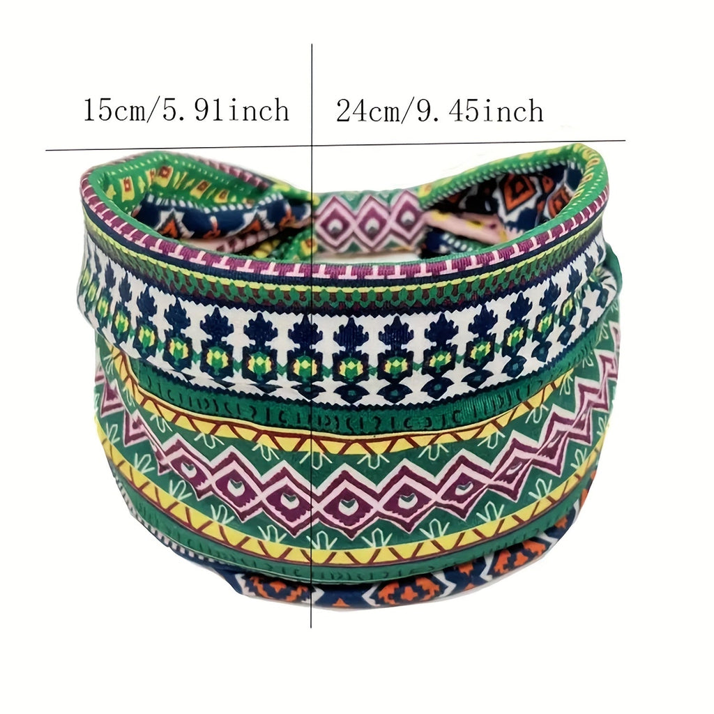 8pcs Wide African Turban Headbands for Women – Boho Paisley Anti-Slip Elastic Headwraps Moisture-Wicking 95% Polyester Sports Yoga Running Daily Wear Machine Washable Hair Accessories Gift Set