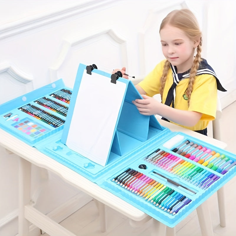 228 Piece Kids Art Supplies Set, Deluxe Painting & Drawing Kit with Oil Pastels, Crayons, Colored & Acrylic Markers, Watercolor Brushes & Drawing Pad, Gift for Kids