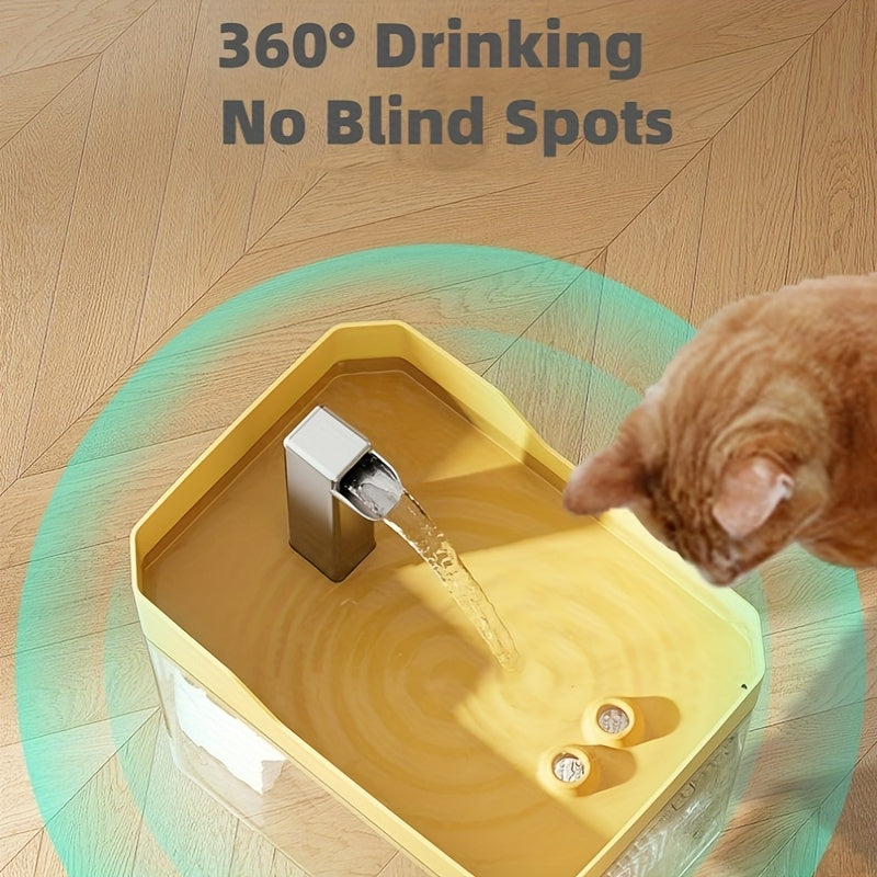 Ultra-Quiet USB Pet Water Fountain Automatic Circulating Fresh Water for Cats & Dogs – 4-Stage Filtration, Visible Water Level Window, No Battery Needed, Home & Travel Ready