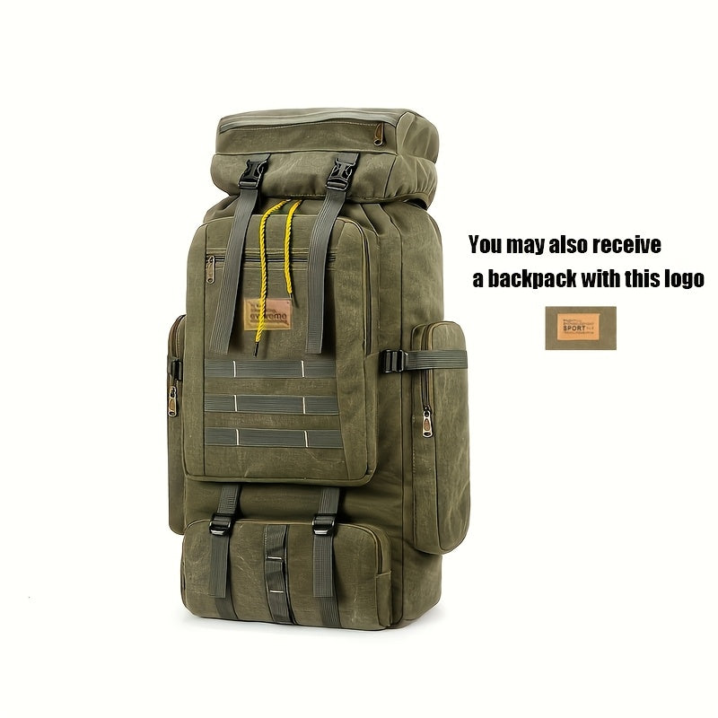 90L Hiking Backpack Large Capacity Camping Mountaineering Pack – Wear-Resistant Waterproof Multi-Day Trekking Rucksack for Men & Women, Outdoor Travel Bag, Green Khaki Black