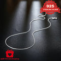 925 Sterling Silver 1mm Round Snake Chain Necklace Unisex – Handmade 6.24g Hypoallergenic Pendant Chain 16 18 20 22 24 Inch Gift Box Included Mother's Day Birthday Anniversary Gift for Him Her