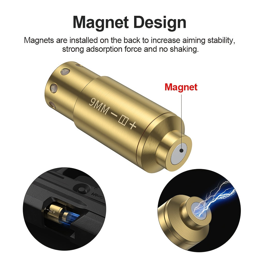 Laser Bore Sight Multi-Caliber Kit for 9mm, 45ACP, 223REM, 308WIN, 380ACP, 38SPL & 12GA – High-Precision Red Laser Boresighter for Rifles, Pistols & Shotguns, Easy Install, 2 Battery Sets Included