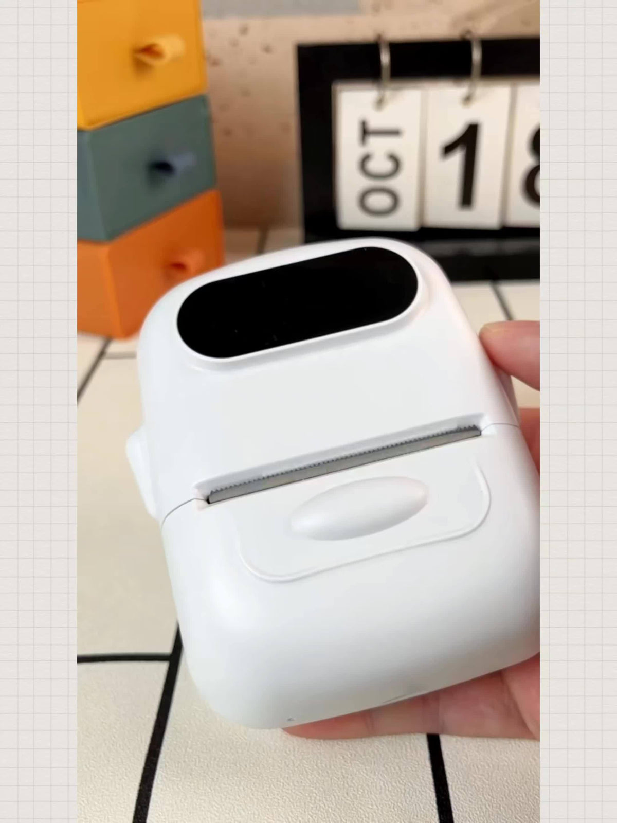 Marklife 2-Inch Portable Wireless Thermal Label Printer – Bluetooth Inkless Sticker Maker for iPhone & Android, Small Business Shipping Labels, Kitchen, Office & Home Organization, Includes 1 Roll White Labels