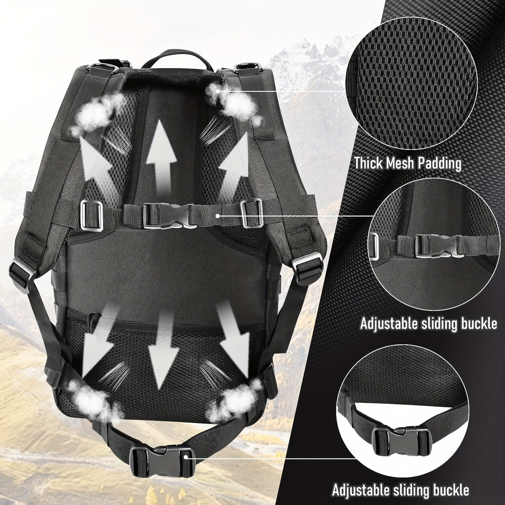 50L High Capacity Tactical Backpack Unisex – MOLLE Military Bag for Camping, Fishing, Hunting, Hiking & Travel – 13 Color Options Including Handbag & Storage Bag Variants