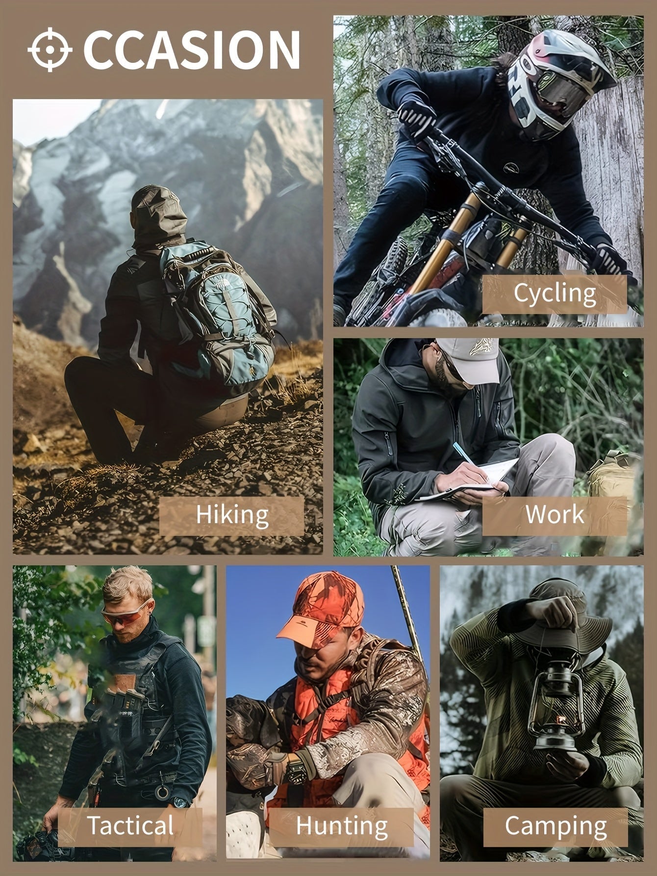 Men's Tactical Cargo Pants Quick-Dry Lightweight Multi-Pocket Hiking Outdoor Work Pants S-XXXL Black Grey Green Brown Regular Fit Utility Trousers