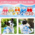 5-Pack Floral Princess Bow Dog Dresses for Small Dogs Soft Polyester Knit Pet Costume for Yorkies Chihuahuas Maltese Pomeranians Cats All Seasons 5 Cute Styles Gift