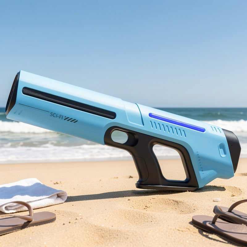 Electric Water Gun with LED Pulse Light & Auto-Fill – 40ft Long Range Rapid-Fire Squirt Gun, USB Rechargeable 240-Shot Tank, Water Blaster for Kids & Adults Pool Beach Backyard