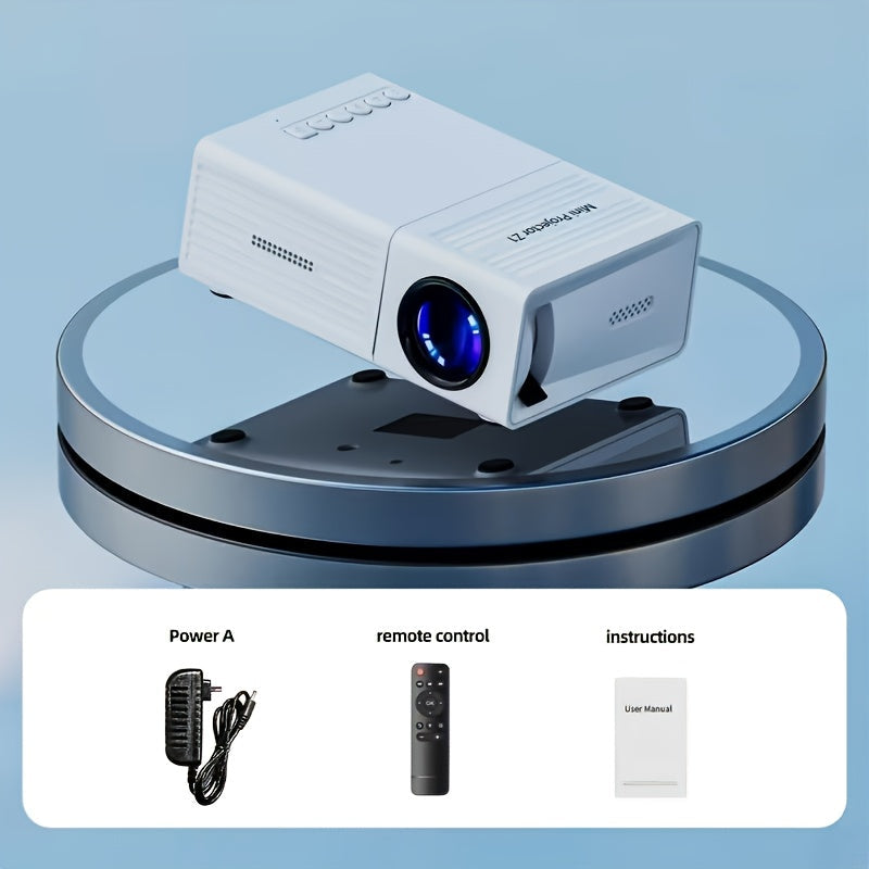 Mini Projector 1280x720P Native Resolution with Mobile Screen Projection – Portable Home Theater Projector for Office Outdoor Camping Movies iPhone Android Laptop